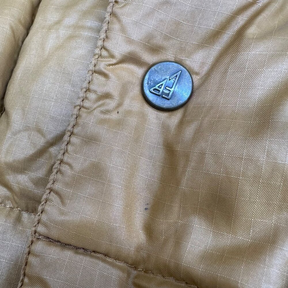 Vintage Eddie Bauer USA 1970s Honey Gold Goose Down Quilted Jacket Coat Size S - Picture 8 of 10